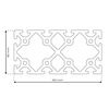 RP1090 aluminium profile 8 160x80 Normal
