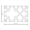 RP1190 aluminium profile 8 120x80 Light