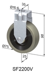 "Castors, rubber	"
