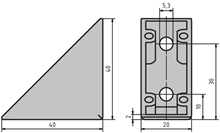 Bracket 40 × 40