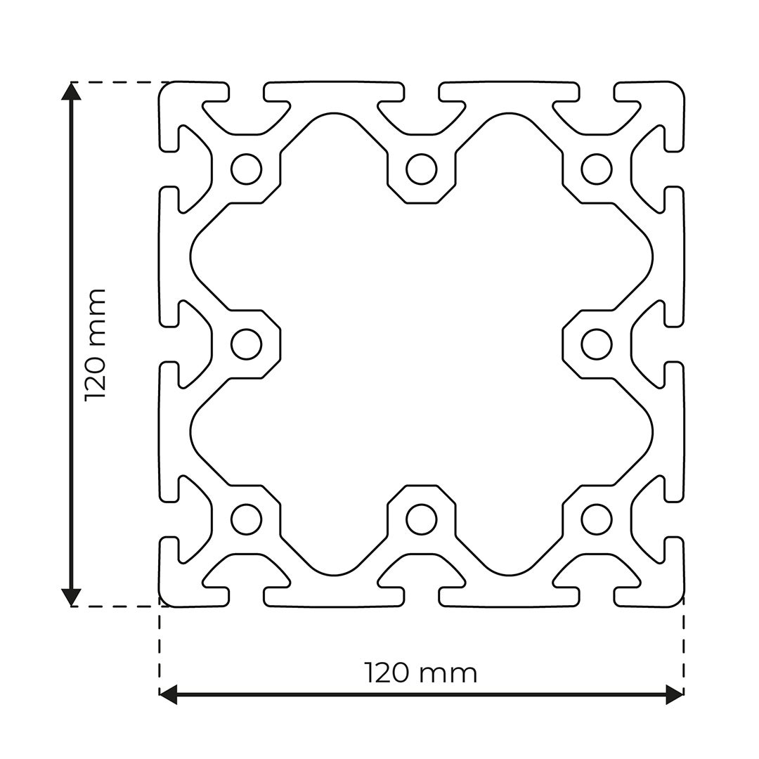 RP1095 aluminium profile 8 120x120 Normal