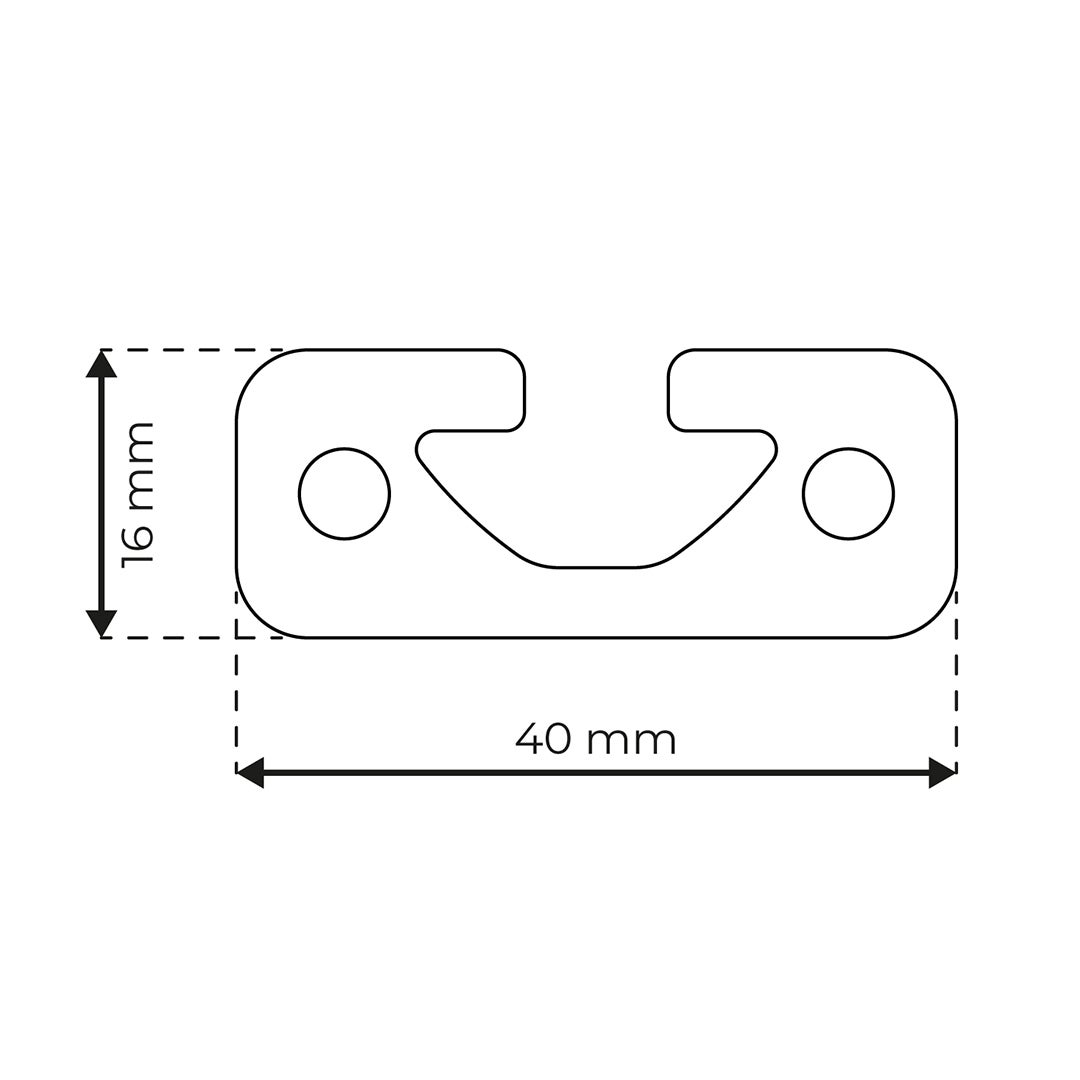 RP1010 aluminium profile 8 40x16 Normal