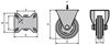 Castor with Fitted Flange