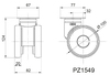 Swivel castor with plate fitting