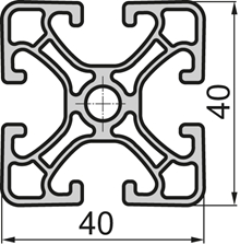 Aluminium profile 40x40 Superlight