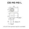 L-type Adapter OB-M6-M8-L