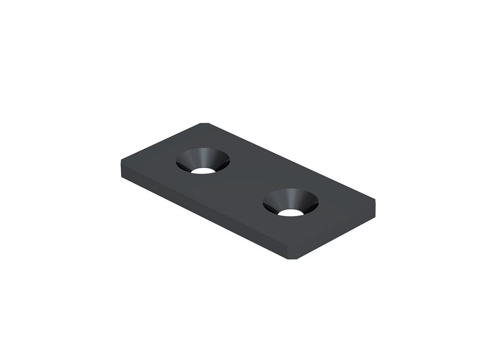 Tie Plates black for aluminium profile system