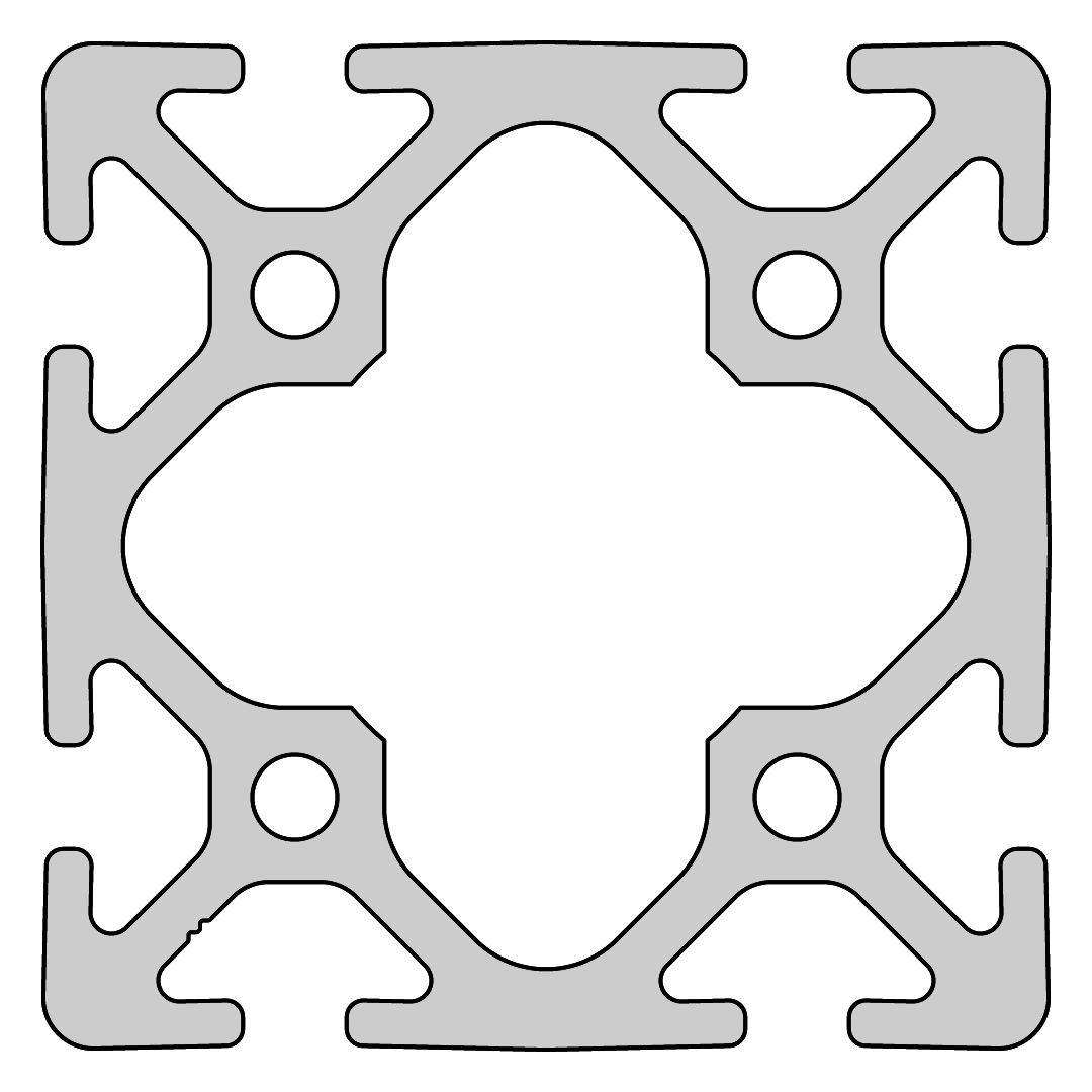 RP1070 aluminium profile 8 80x80 Normal