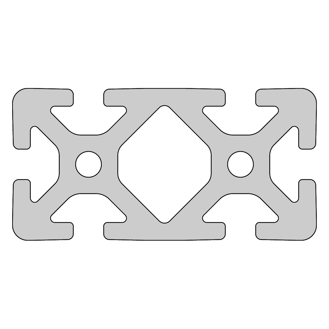 RP1040 aluminium profile 8 80x40 Normal