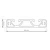 RP1017 aluminium profile 8 80x16 Ultralight