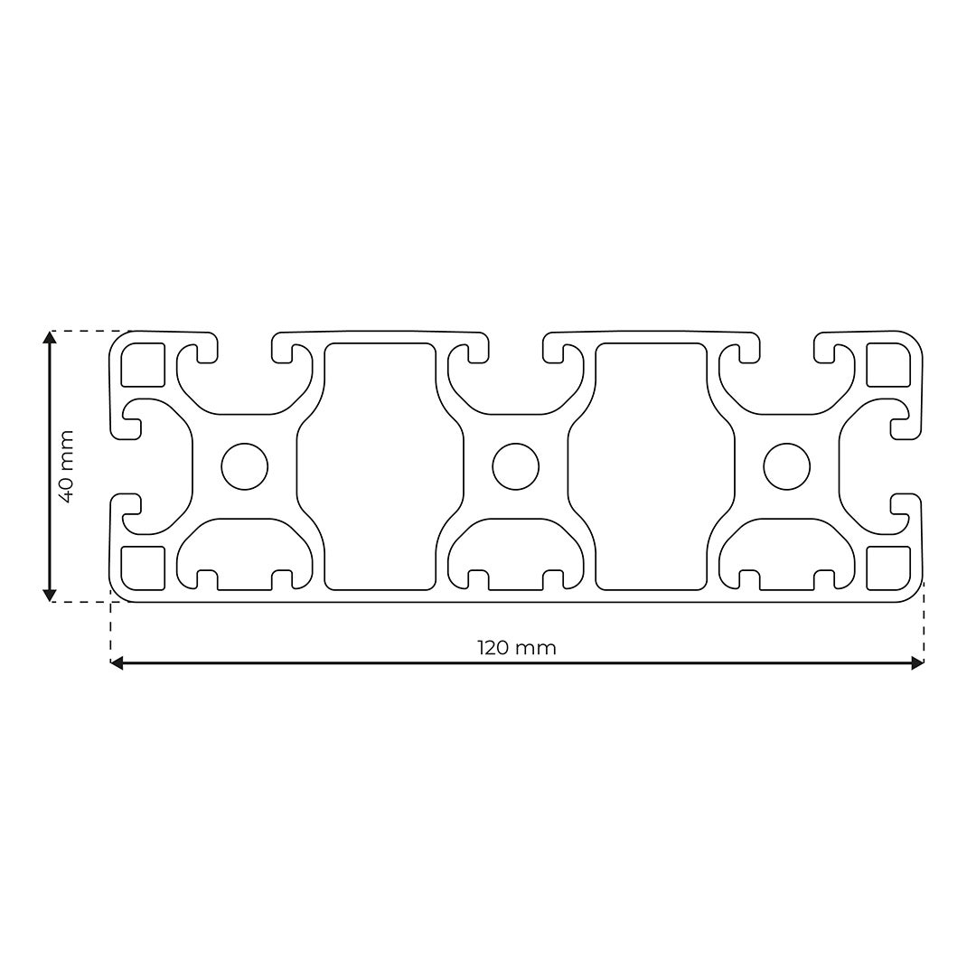 RP1560 aluminium profile 8 120x40 Light