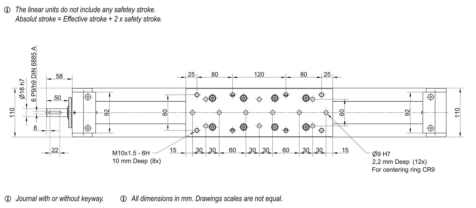 MTV 110 Linear Unit drawing 2
