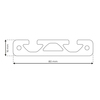 RP1020 aluminium profile 8 80x16 Normal