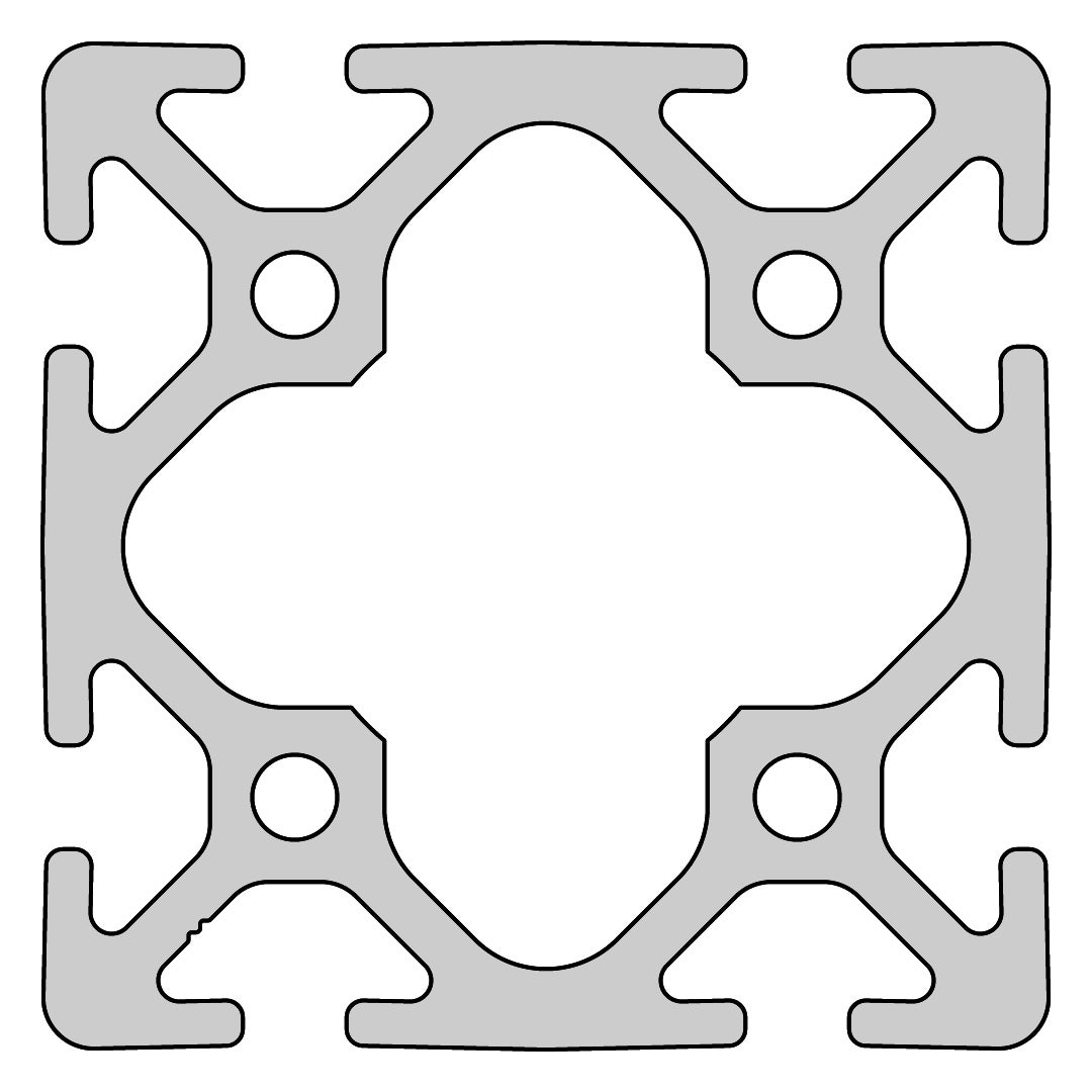 RP1070 aluminium profile 8 80x80 Normal