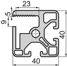 Clamp Aluminium profile 40