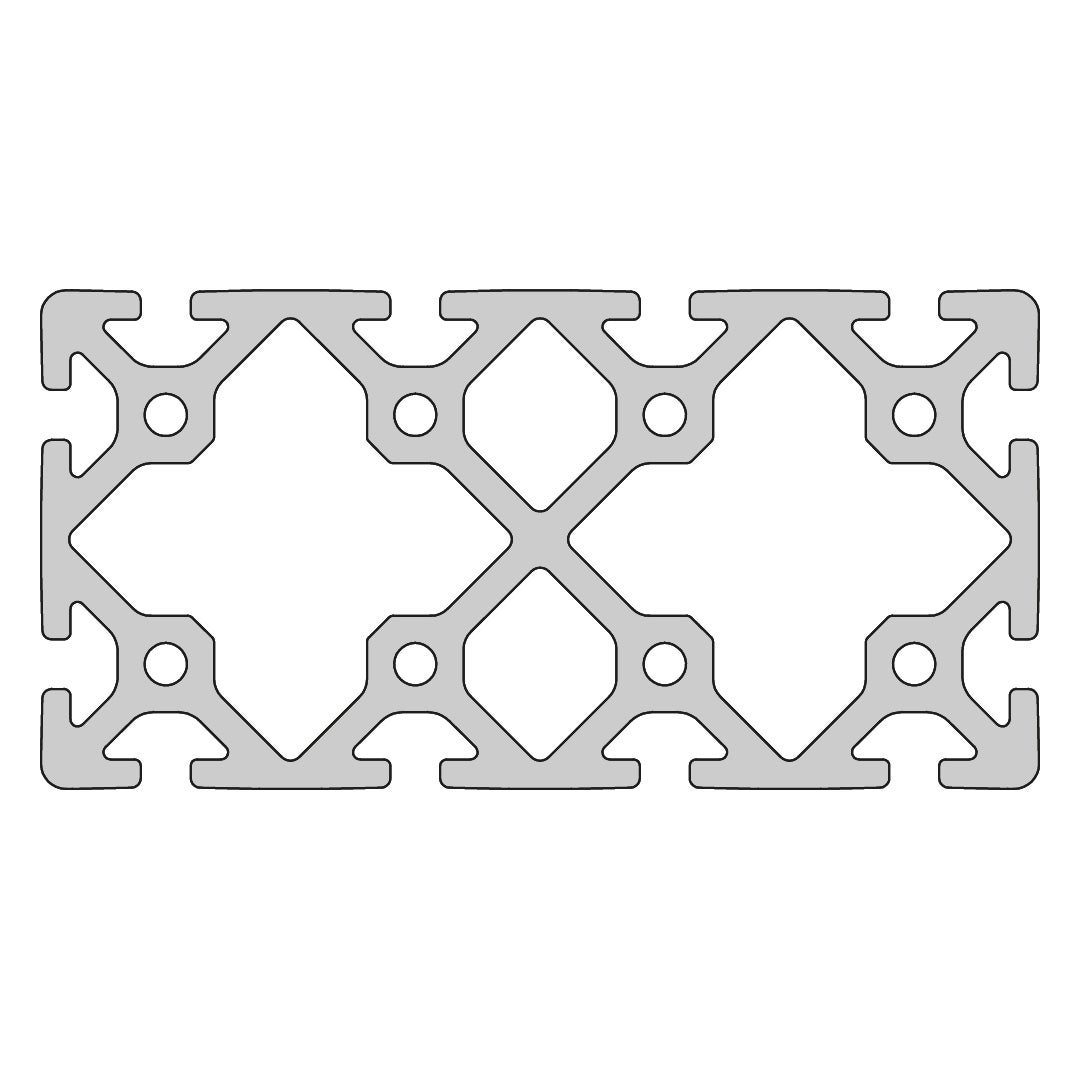 RP1090 aluminium profile 8 160x80 Normal