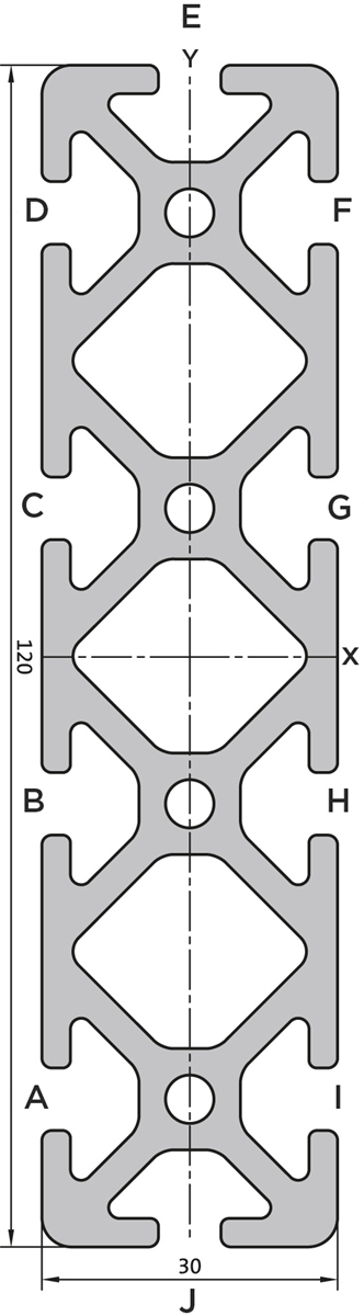 Aluminium Profile 30x120