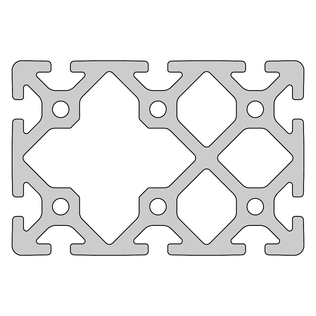 RP1080 aluminium profile 8 120x80 Normal