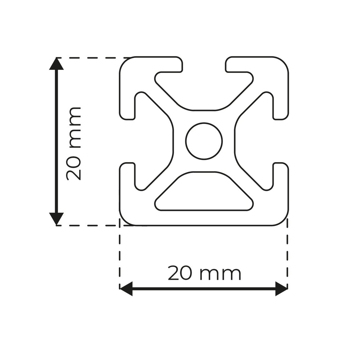 RP4031 aluminium profile 5 20x20 Normal 1N