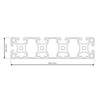 RP1380 aluminium profile 8 160x40 Light