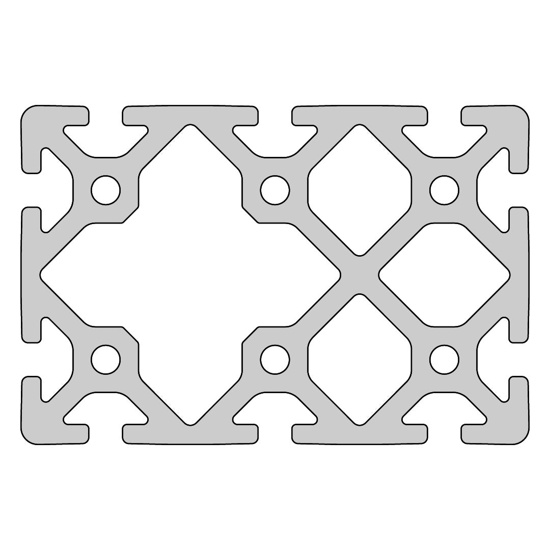 RP1080 aluminium profile 8 120x80 Normal