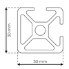 RP2050 aluminium profile 8 30x30 Ligth 2N90