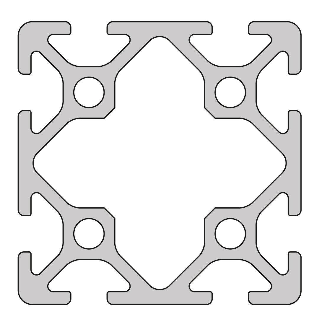 RP4070 aluminium profile 5 40x40 Normal