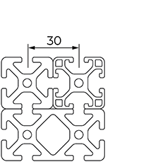 Rollco Aluminiumprofiler System 30 t-spår 6