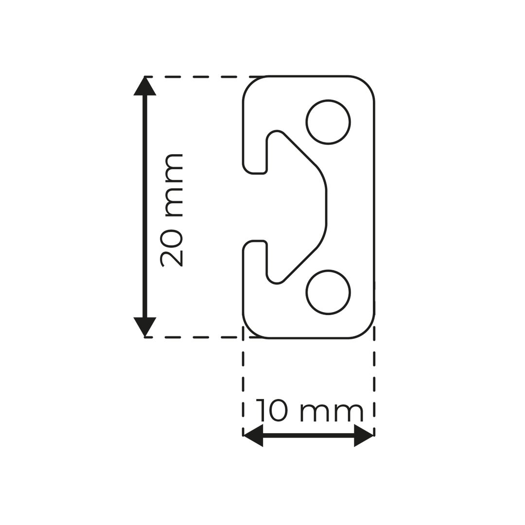 RP4010 aluminium profile 5 20x10 Normal